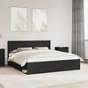 vidaXL Bed Frame with Headboard Black 200 x 200 cm Engineered wood