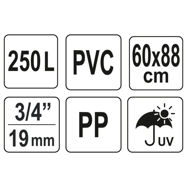 FLO Foldable Rain Tank 250 L Black