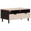vidaXL Coffee Table with Drawer White 80 x 54 x 40 cm Solid Mango Wood