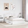 vidaXL Storage Bed with Headboard White 140 x 190 cm Engineered Wood