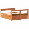 vidaXL Bed Frame without Mattress Wax Brown 140x190 cm Solid Wood Pine