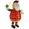 vidaXL Decorative Christmas Santa Claus Figure LED Luxury Fabric 180 cm