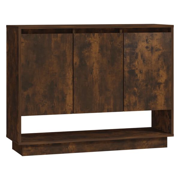 vidaXL Sideboard Smoked Oak 97x31x75 cm Engineered Wood