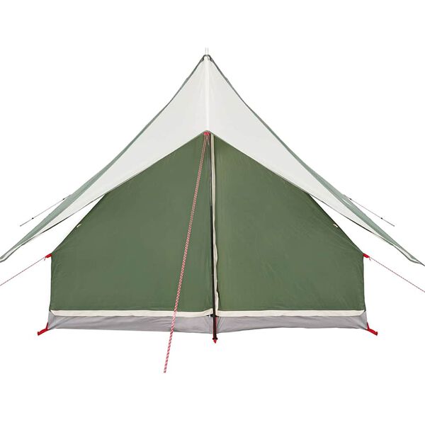vidaXL Family Tent with Roof Green and White 220 x 220 x 184 cm