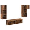 vidaXL TV Wall Unit Wall-mounted 6 pcs Old Wood Engineered Wood
