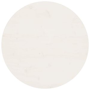 vidaXL Table Top White &Oslash;70x2.5 cm Solid Wood Pine