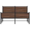 vidaXL Metal Bed Frame without Mattress Brown Oak 137x190 cm