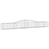 vidaXL Arched Gabion Basket 400x50x40/60 cm Galvanised Iron