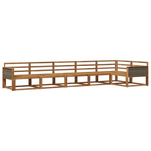 vidaXL Outdoor Sofa Set 6 pcs Natural Solid Acacia Wood