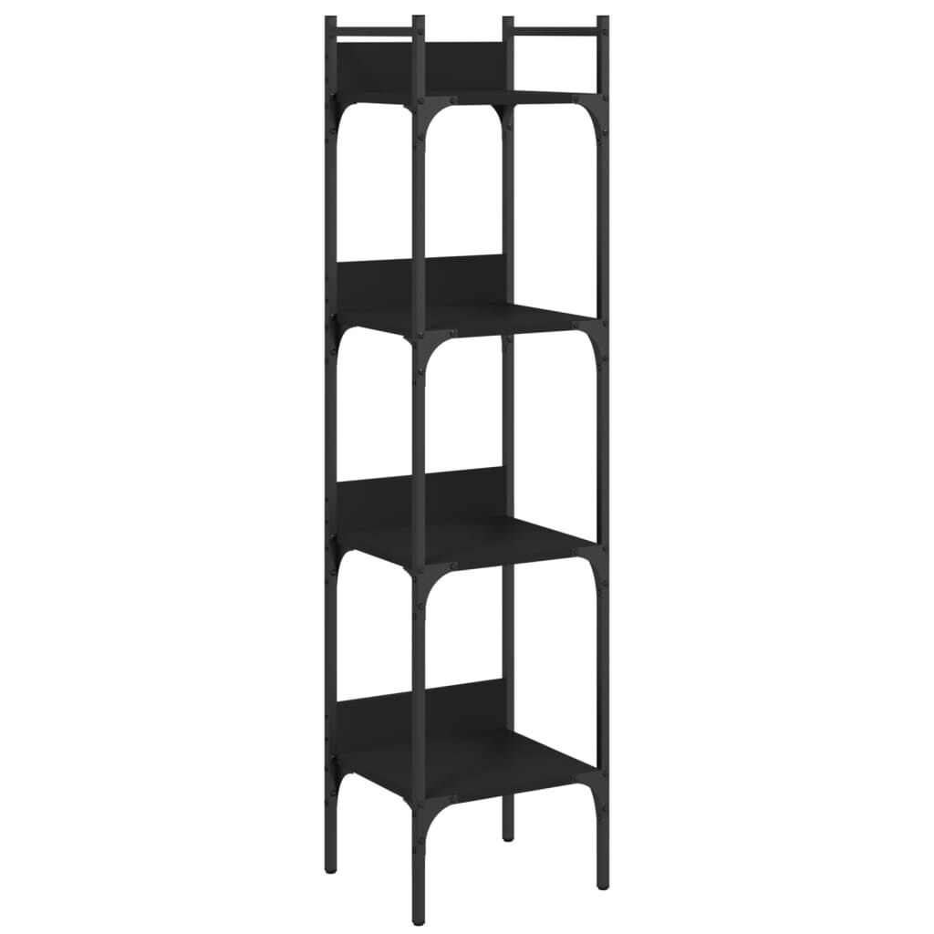 4 tier bookshelf sale black