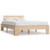 vidaXL Bed Frame | Natural Wood | Solid Pine Wood, Plywood | Double | Tough