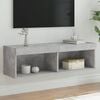 vidaXL TV Cabinet with LED Lights Concrete Grey 100x30x30 cm