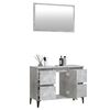 vidaXL 2 Piece Bathroom Furniture Set Concrete Grey Engineered Wood
