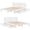 vidaXL Bed Frame without Mattress White 140x200 cm Solid Wood Pine