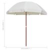 vidaXL Garden Parasol with Steel Pole 240 cm Sand