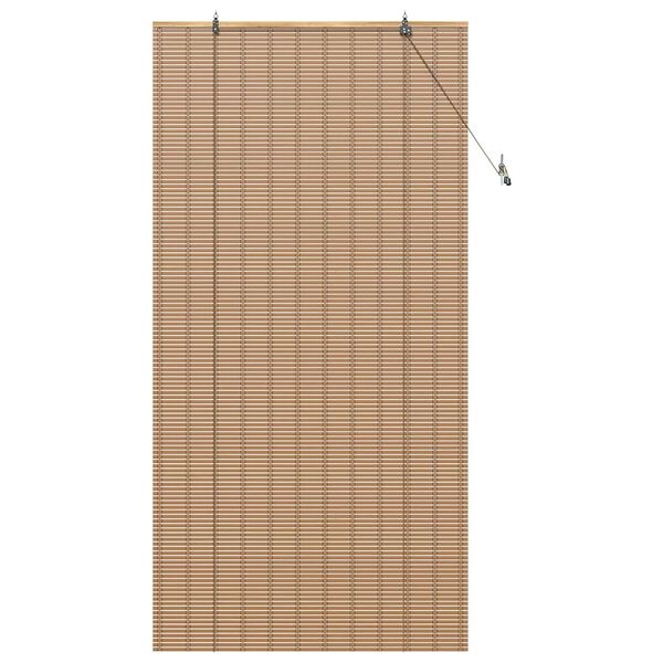 vidaXL Roller Blind with Curtains Manual Nature 120 x 220 cm Bamboo