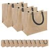 vidaXL Jute Handbags 50 Natural and Black 26 x 22 x 14 cm