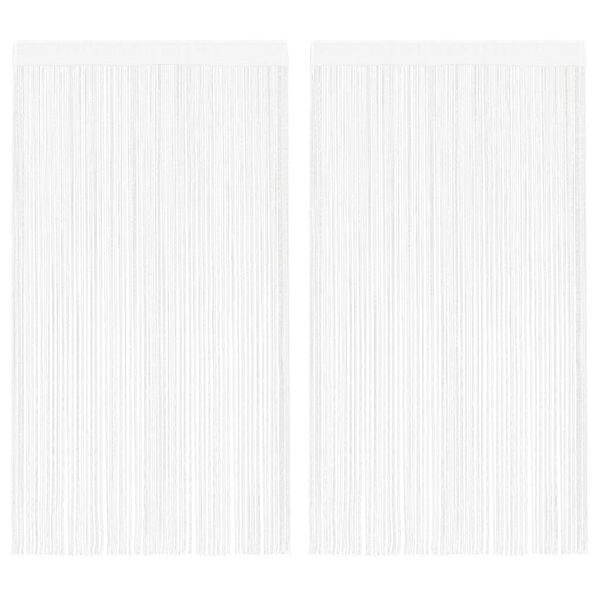 vidaXL String Curtains 2 pcs 140x250 cm White