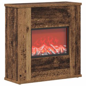vidaXL Electric Fireplace Old Wood 47 x 18 x 48 cm Engineered wood