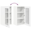 vidaXL Hanging Cabinet with Door White 40 x 31 x 80 cm Engineered Wood