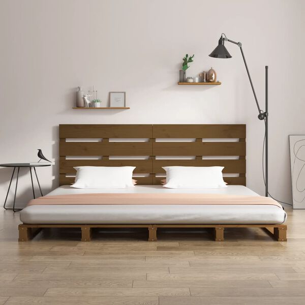 vidaXL Bed Frame without Mattress Brown Solid Wood Pine Small Double