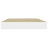 vidaXL Floating Wall Shelf Oak and White 40x23x3.8 cm MDF