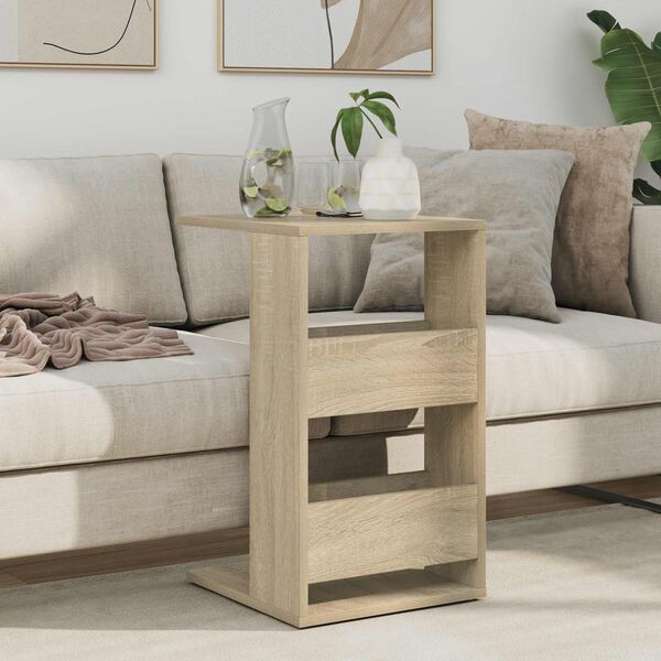 vidaXL Side Table Sonoma Oak 40 x 35 x 60.5 cm Engineered Wood
