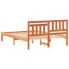 vidaXL Bed Frame with Headboard Wax Brown 140 x 190 cm Solid Pine Wood