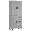 vidaXL Highboard Grey Sonoma 69.5x34x180 cm Engineered Wood