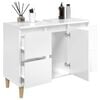 vidaXL Sink Cabinet High Gloss White 80x33x60 cm Engineered Wood