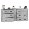 vidaXL Sideboards 2 pcs Concrete Grey Engineered Wood