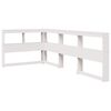 vidaXL Bookcase Bed without Mattress White 75x190 cm Small Single Solid Wood Pine
