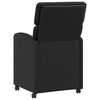vidaXL Dining Chairs with Wheels 2 pcs Black 58 x 65 x 98 cm