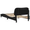vidaXL Bed Frame with LED without Mattress "Hvar" Black 80x200 cm