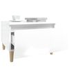 vidaXL Side Table High Gloss White 50x46x35 cm Engineered Wood