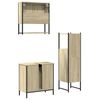 vidaXL 3 Piece Bathroom Furniture Set Sonoma Oak Engineered Wood