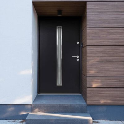 vidaXL Front Door Anthracite 90x200 cm Aluminium