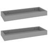 vidaXL Loggia Wall Shelves 2 pcs Grey 40x15x4 cm MDF
