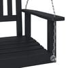 vidaXL Garden Swing Chair with Metal Chains Black Solid Wood Fir