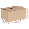 vidaXL Folding Box 50 pcs Natural 30 x 21.5 x 14 cm Cardboard