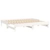 vidaXL Pull-out Day Bed without Mattress White 2x(75x190) cm