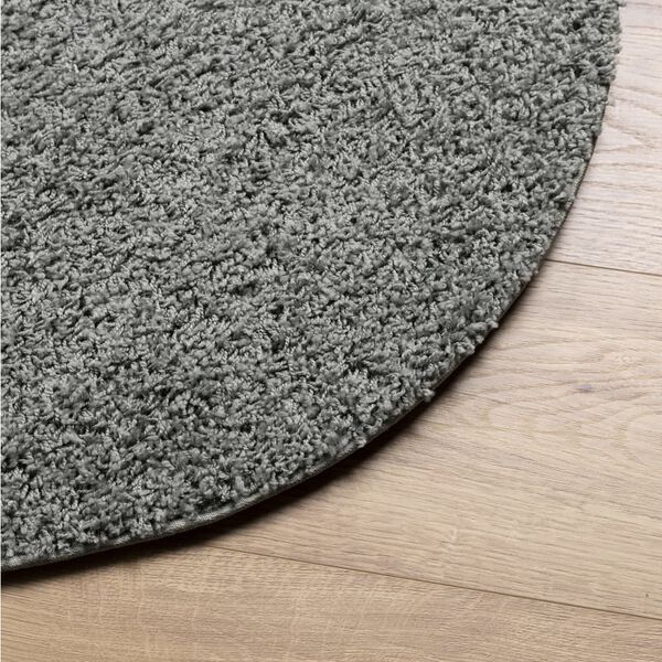 vidaXL Shaggy Rug PAMPLONA High Pile Modern Green &Oslash; 100 cm