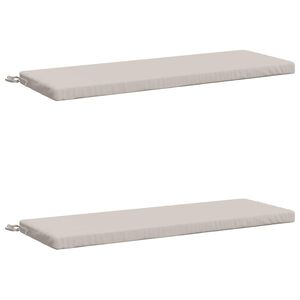 vidaXL 2-Piece Bench Cushions SOEST 2 pcs 100% Polyester White