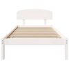 vidaXL Bed Frame with Headboard White 90 x 190 cm Solid Pine Wood