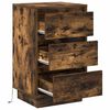vidaXL Bedside Cabinet Smoked Oak 39 x 34.5 x 65 cm Engineered wood