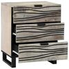 vidaXL Bedside Cabinet with Drawer White and Black 50 x 33 x 62 cm