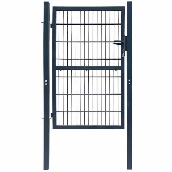 vidaXL 2D Fence Gate (Single) Anthracite Grey 100x140 cm
