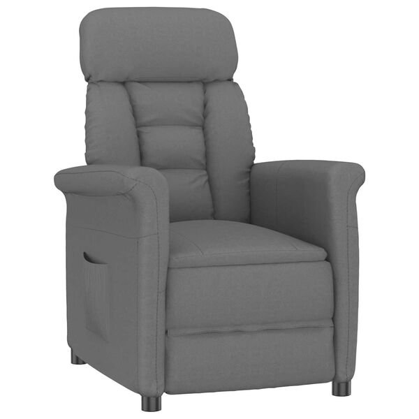 vidaXL Recliner Chair Dark Grey Dark grey 70.5 x 96.5 x 95 cm Fabric