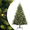 vidaXL Artificial Hinged Christmas Tree 300 LEDs Green 210 cm