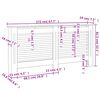 vidaXL Radiator Cover White 172x19x81.5 cm MDF